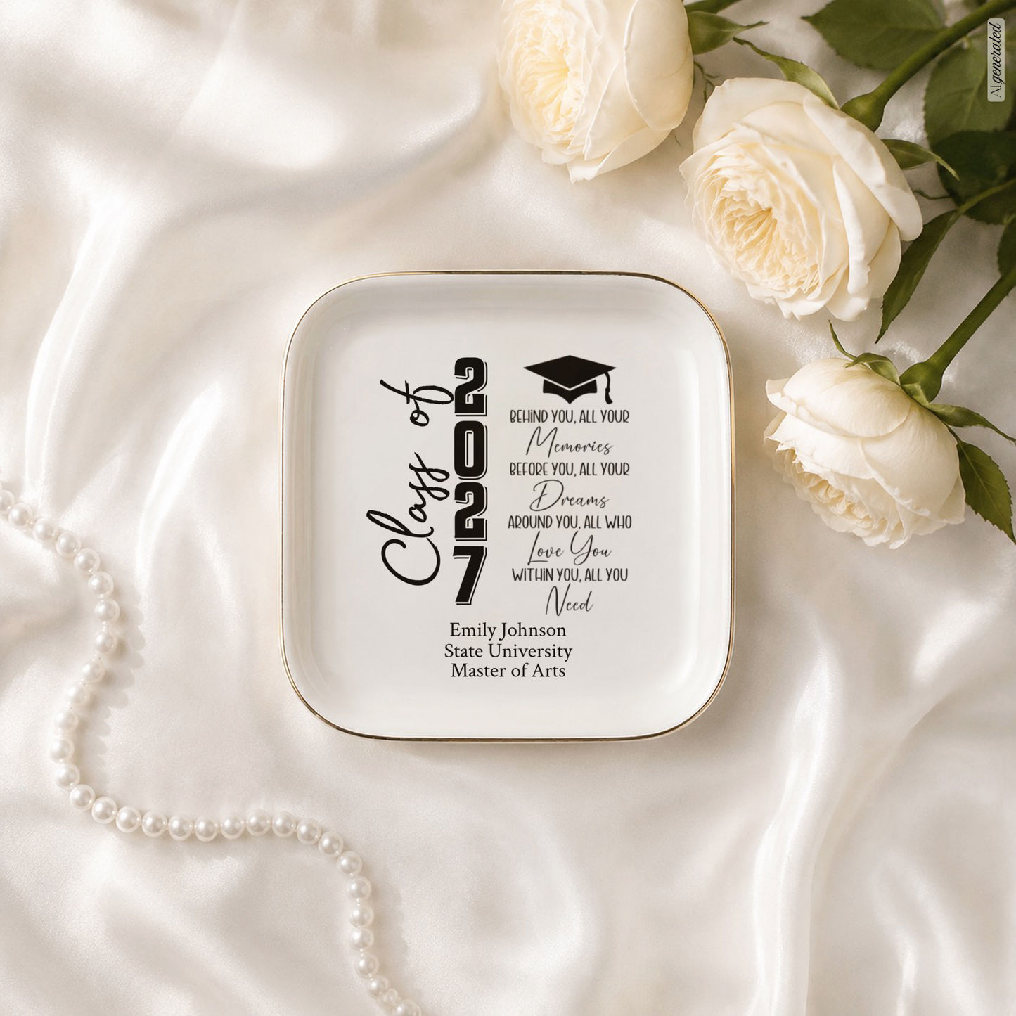 Class of 2026 2027 Jewelry Dish Graduation Gift