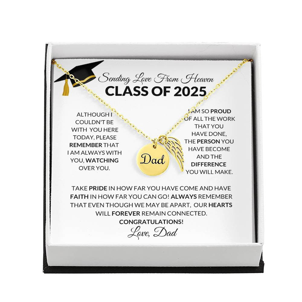 Graduation Memorial Necklace from Dad-[Heartfelt Family Gift]