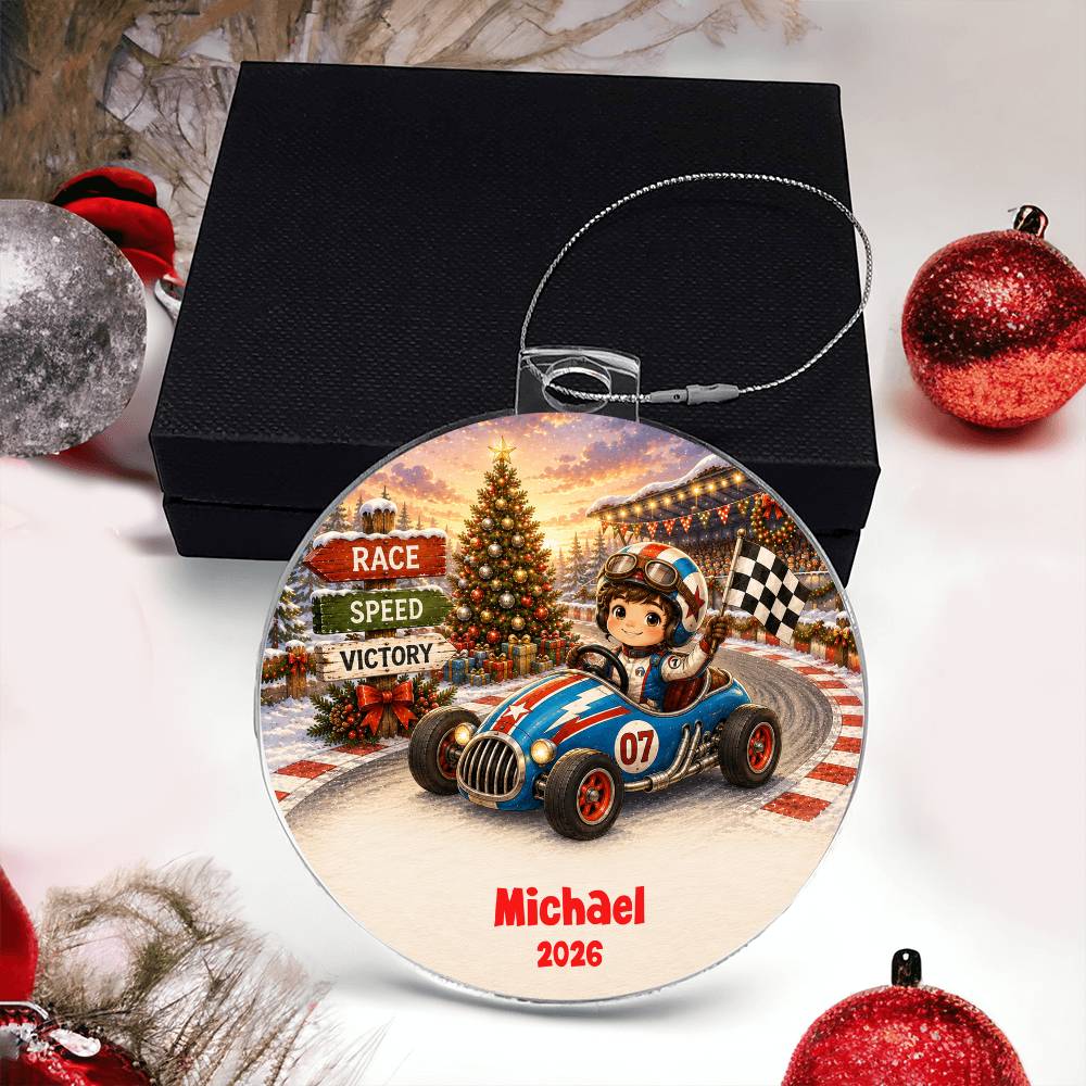 Race Car Christmas Ornament