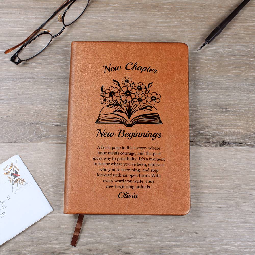 Next Chapter New Beginnings Vegan Leather Journal