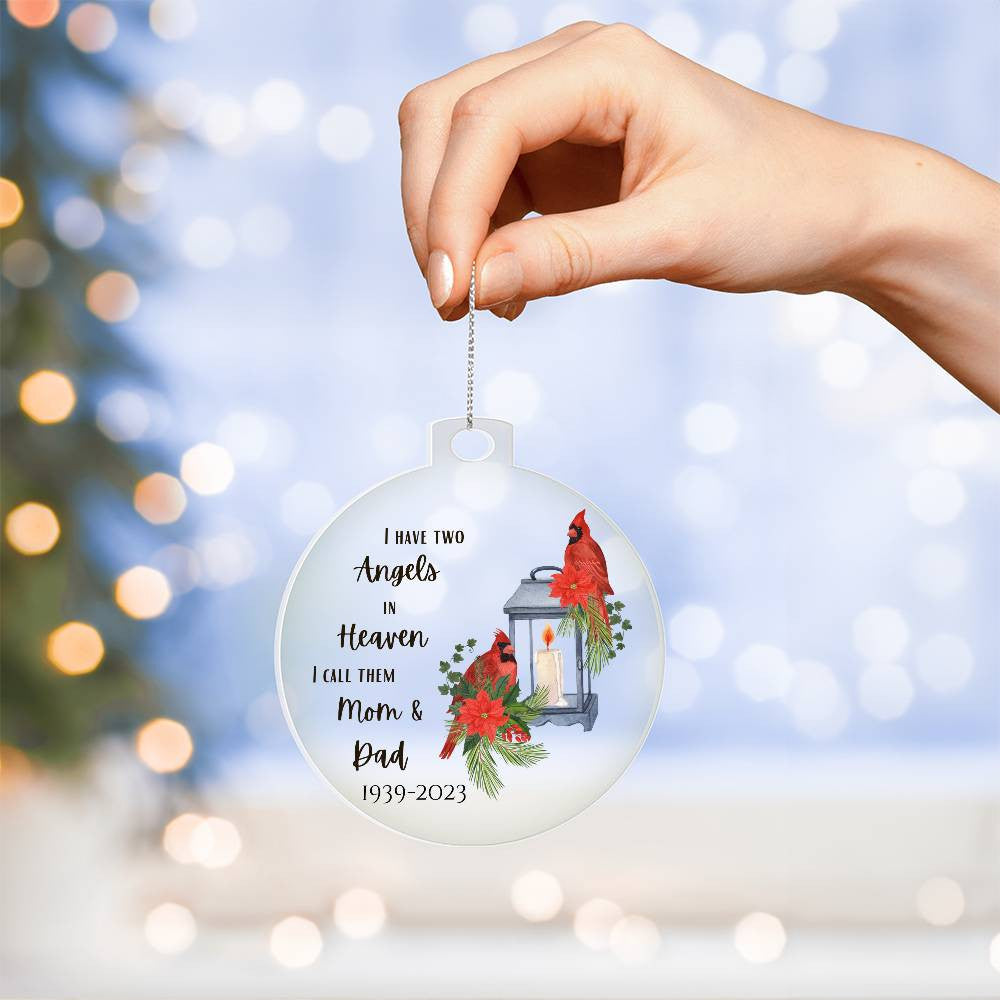 Mom and Dad Remembrance  Angel Ornament-[Heartfelt Family Gift]