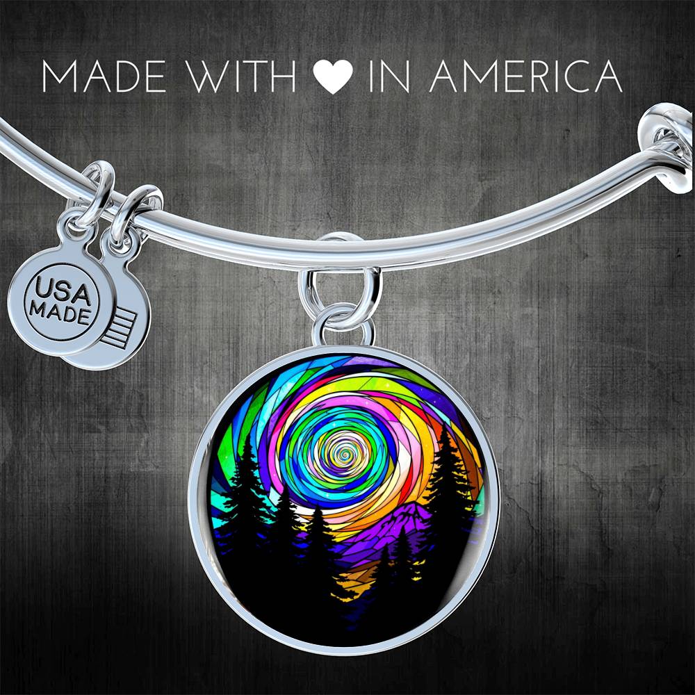 Northern Lights Necklace, Aurora Borealis Pendant, Night Sky Jewelry, Northern Lights Charm, Aurora Borealis Necklace, Night Sky Pendant, Custom Bracelet