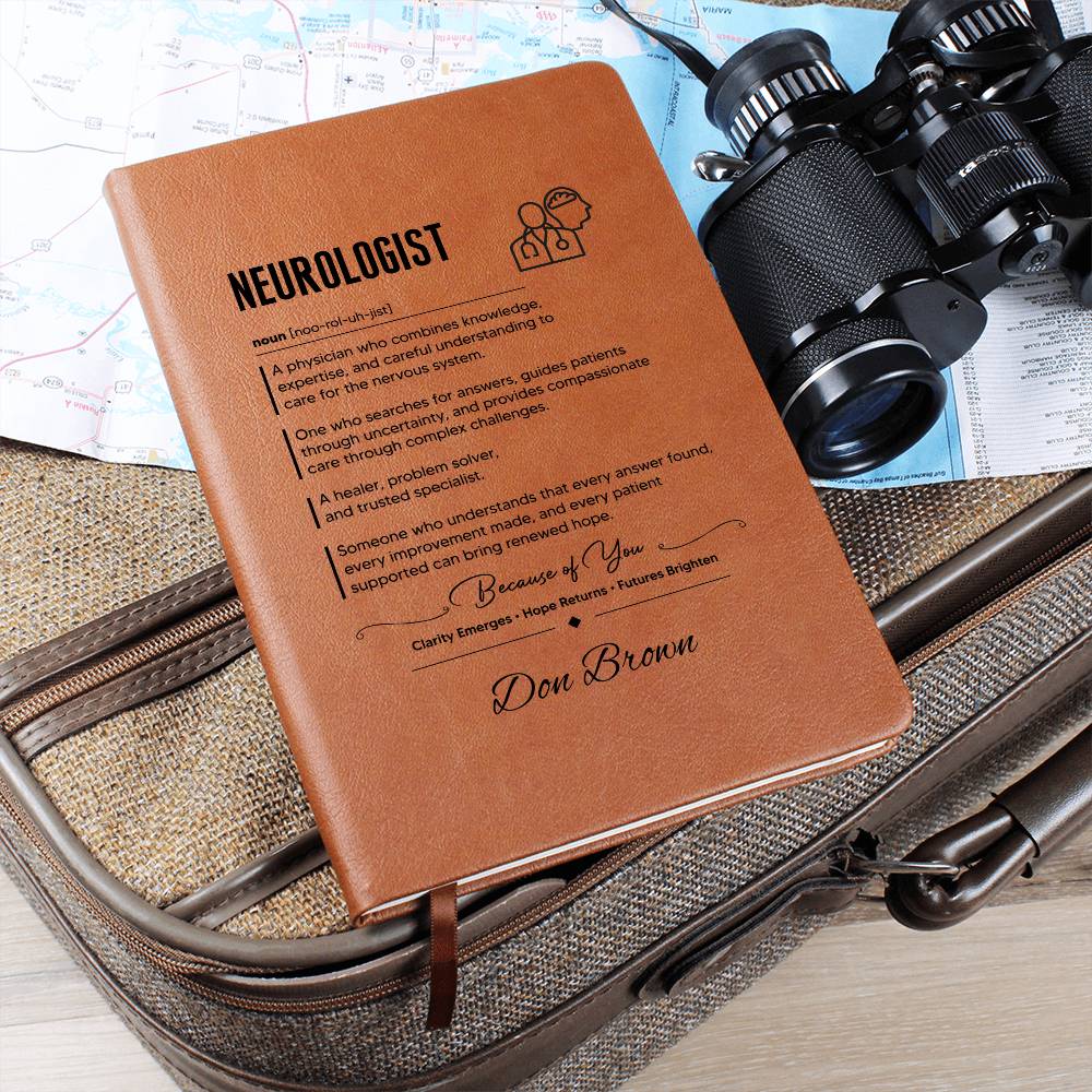 Leather Journal Gift for Neurologists, Custom Doctor Notebook, Personalized Medical Appreciation, Thank You Present For Doctor