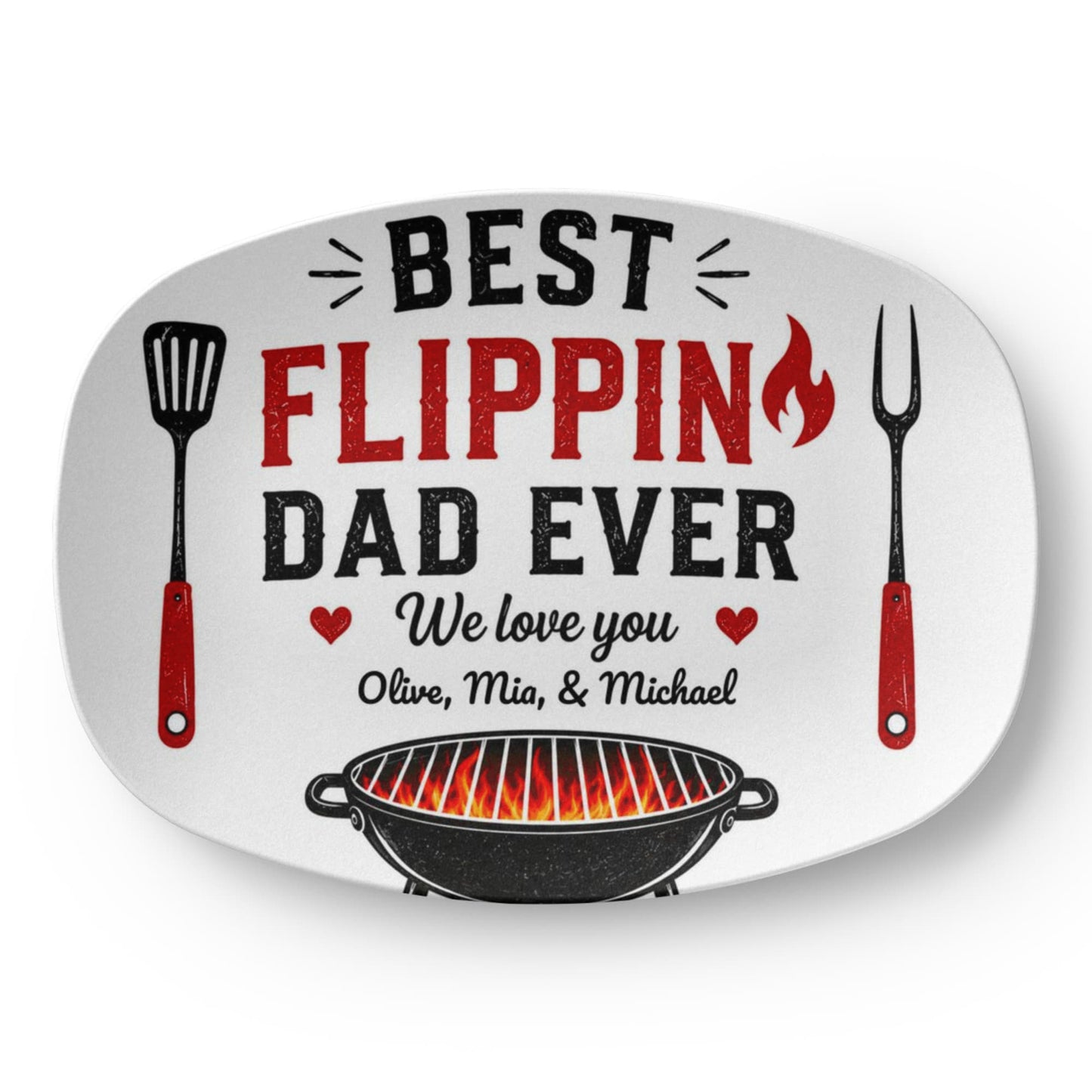 Best Flippin Dad Ever BBQ Tray
