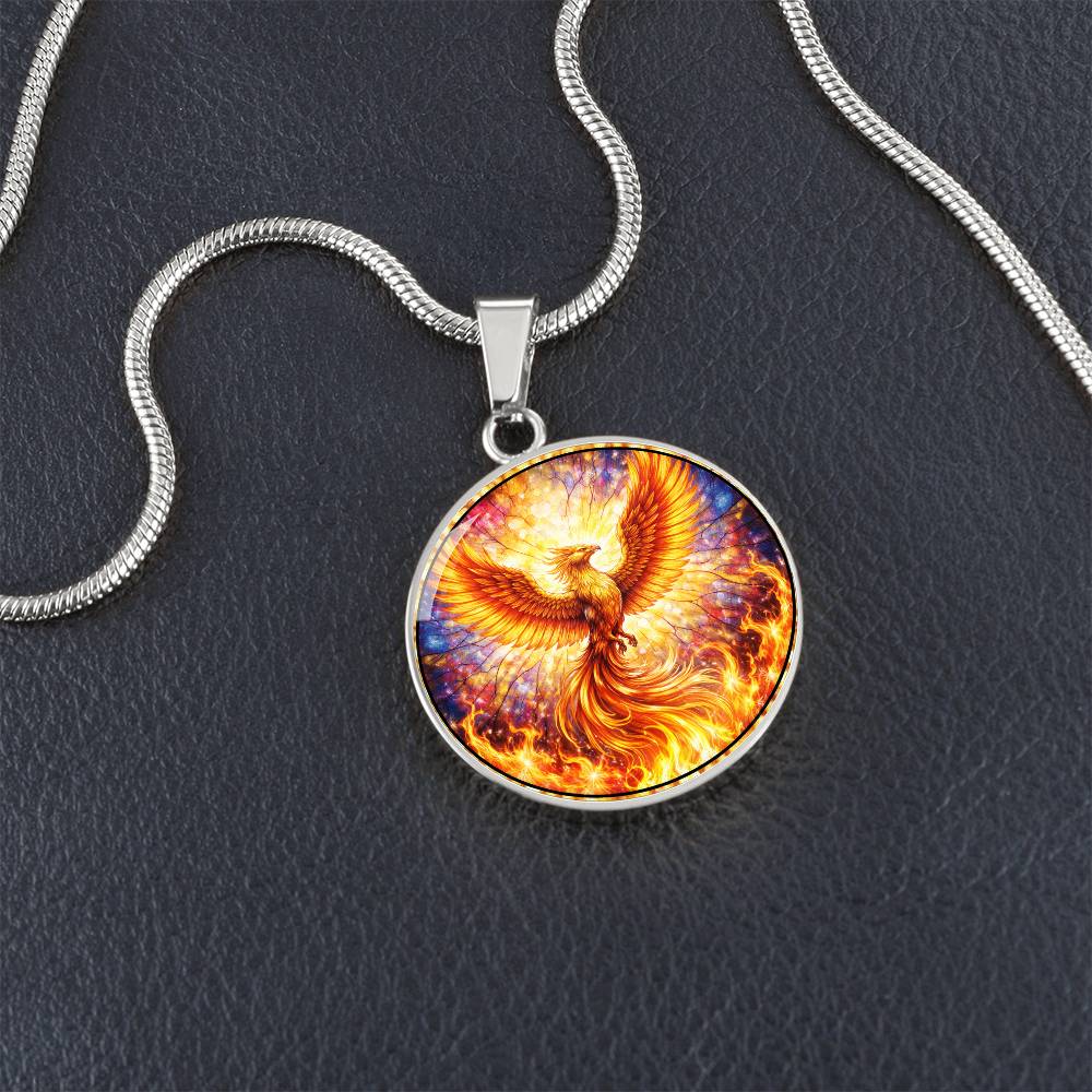 Rising Phoenix Personalized Engraved Necklace Bracelet or Keychain