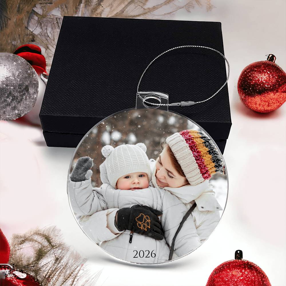 Family Photo Christmas Tree Acrylic Ornament