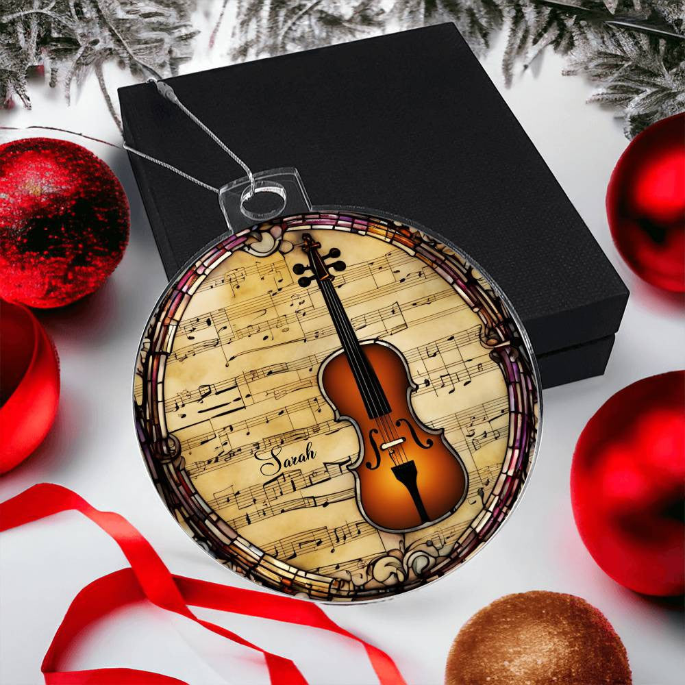 Violin Ornament-[Heartfelt Family Gift]