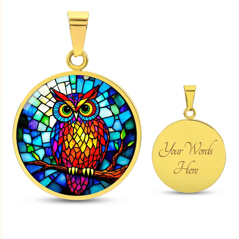 Owl Necklace with Engraving