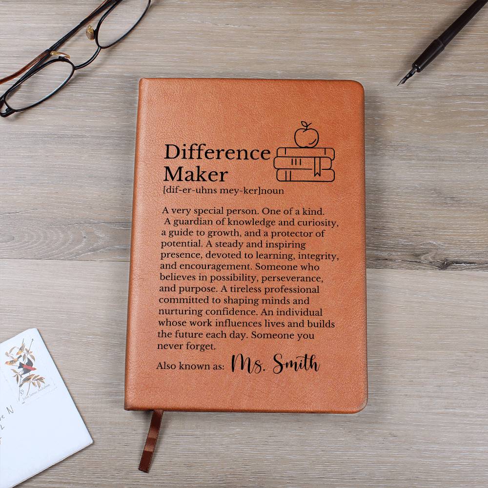 Personalized Difference Maker Journal for Teacher