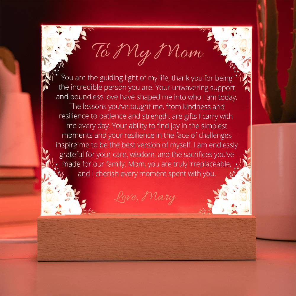 Mom Acrylic Plaque-[Heartfelt Family Gift]