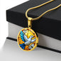 Peace Dove Engraved Necklace in Gold or Silver-[Heartfelt Family Gift]