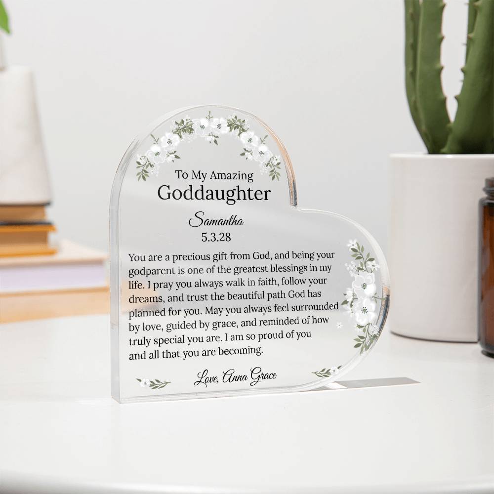 Goddaughter Acrylic Heart Gift