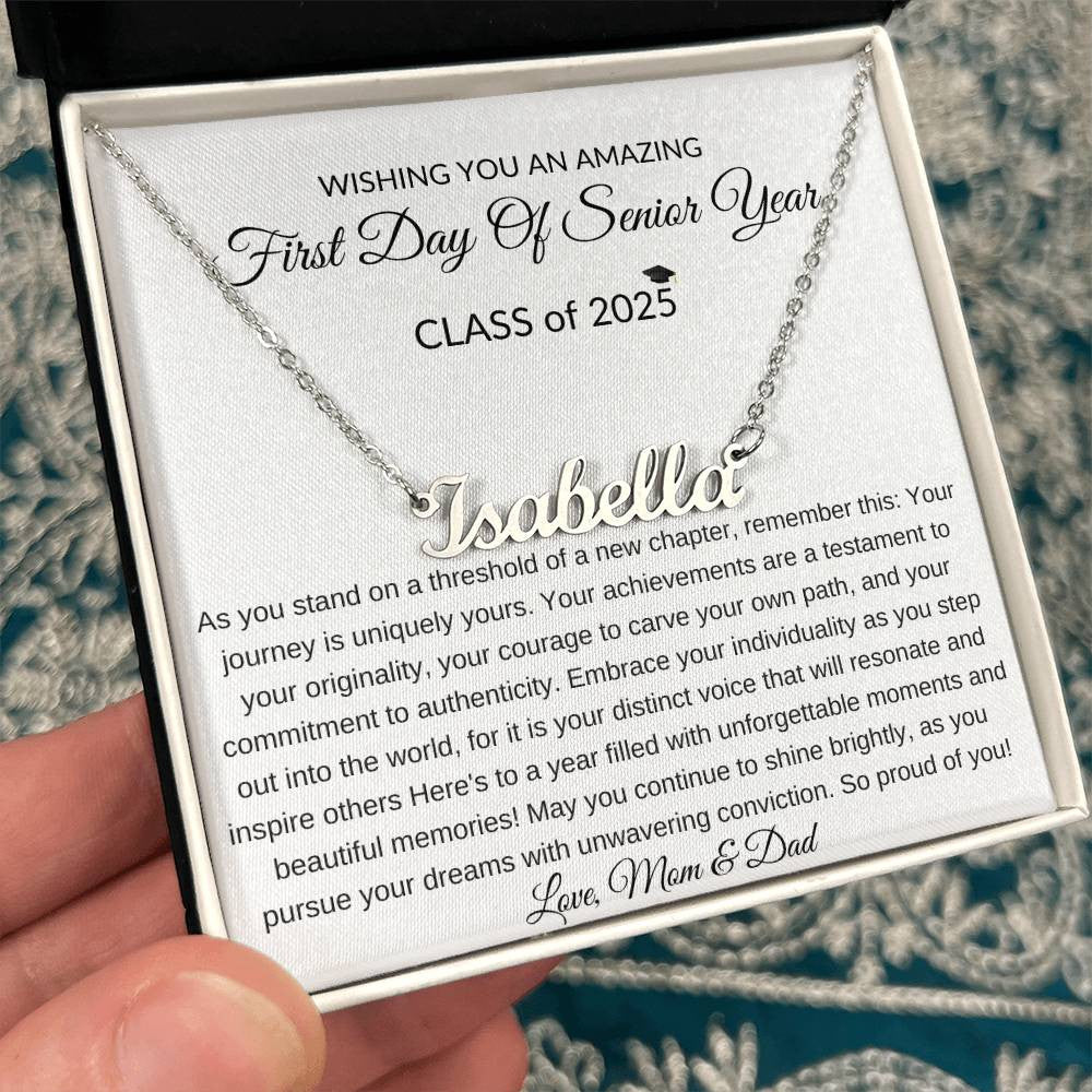 First Day of Senior Year Class of 2025 Gift Necklace-[Heartfelt Family Gift]