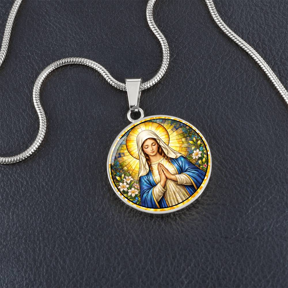 Mother Virgin Mary Personalized Engraved Necklace Bracelet or Keychain