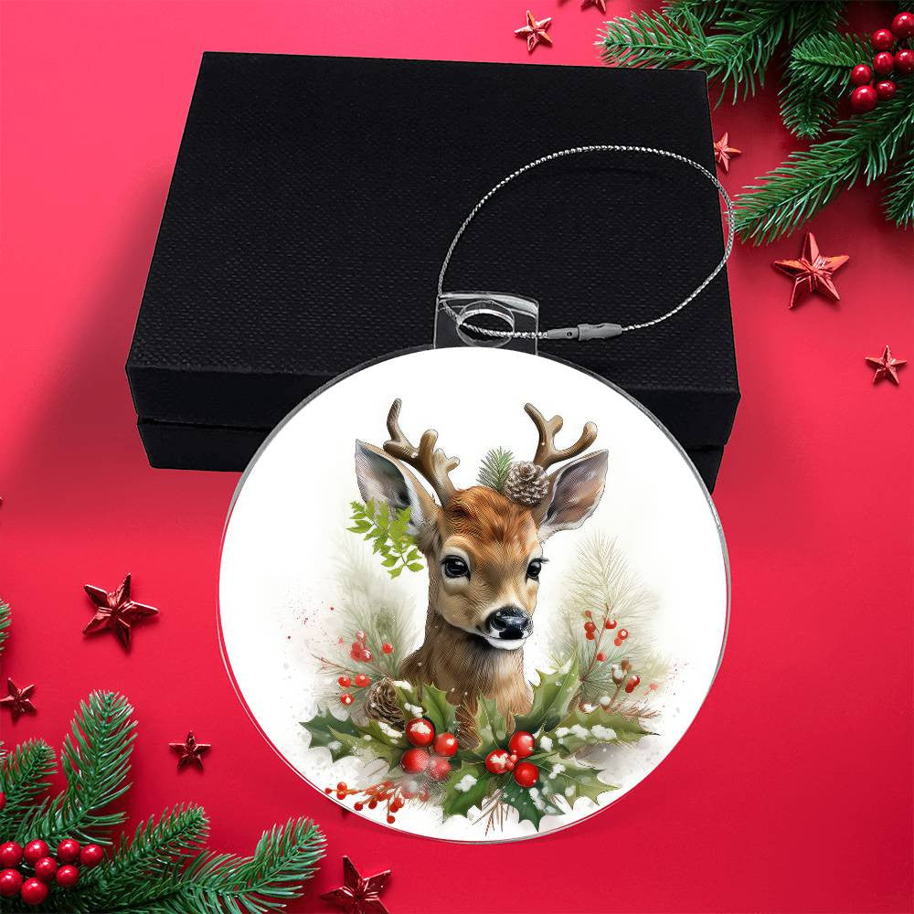 Buck Deer Acrylic Christmas Ornament-[Heartfelt Family Gift]