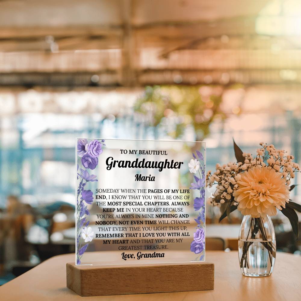 Personalized Granddaughter  Acrylic Plaque