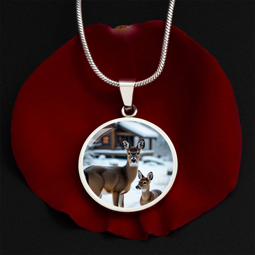 Deer Doe Personalized Pendant Necklace