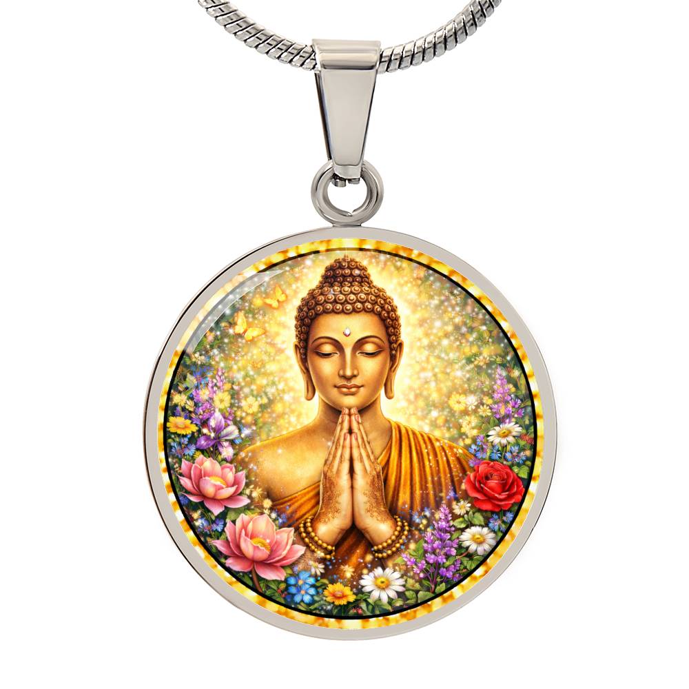 Buddha Engraved Necklace Bracelet or Keychain
