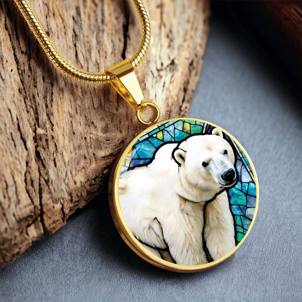 Polar Bear Necklace, Polar Bear Charm Bangle Bracelet, Polar Bear Jewelry, Gift for Polar Bear Lover, White polar bear, Polar Bear charm-[Heartfelt Family Gift]