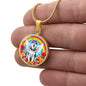 Husky Dog Memorial Necklace - Engraved Rainbow Bridge-[Heartfelt Family Gift]
