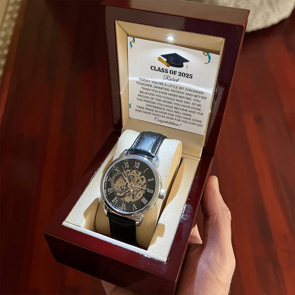 Class of 2025 Graduation Gift Openwork Watch-[Heartfelt Family Gift]
