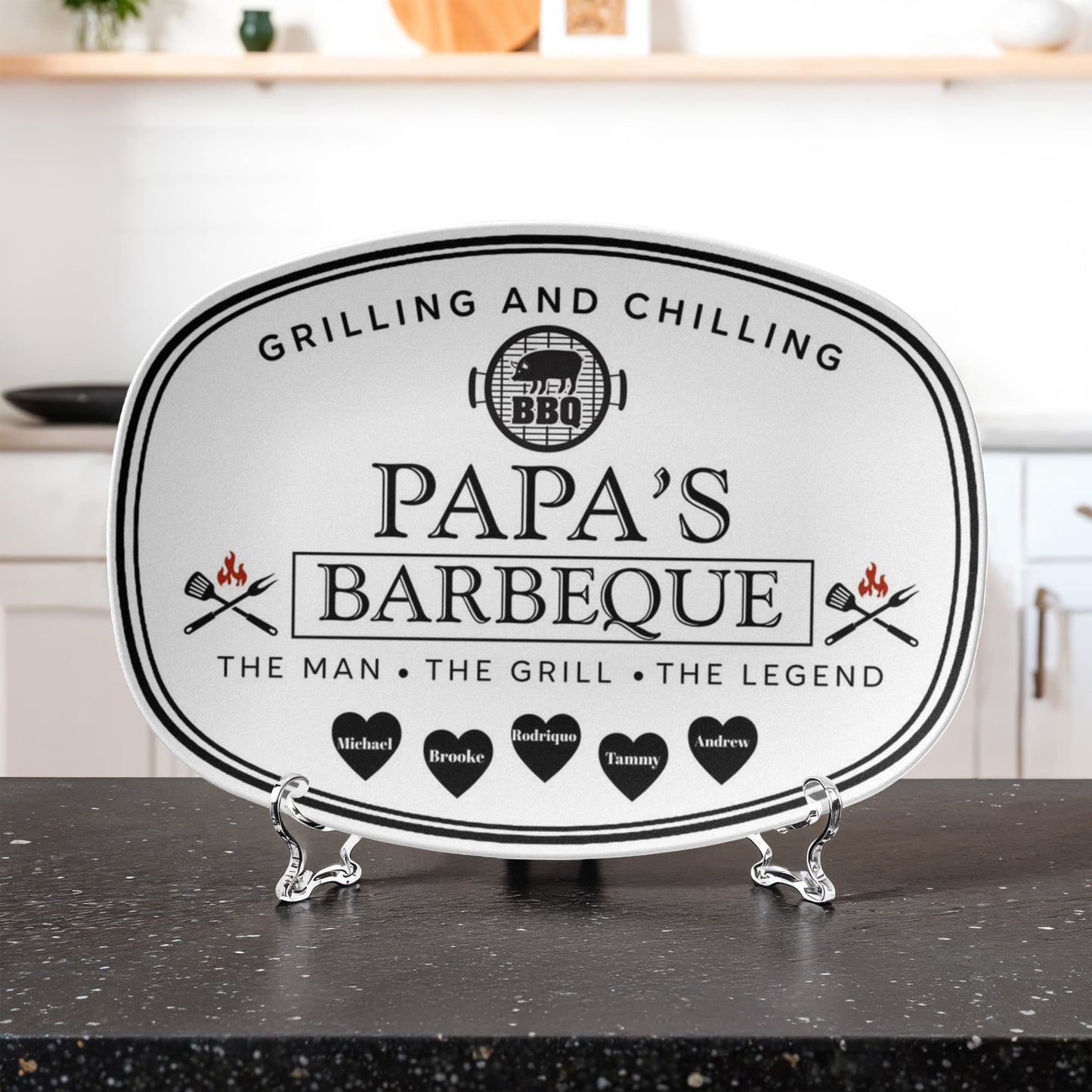Papa's Grilling BBQ Platter 10”x14” Platter