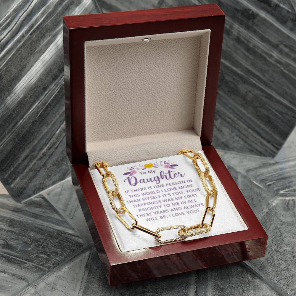 Daughter Forever Linked Necklace-[Heartfelt Family Gift]