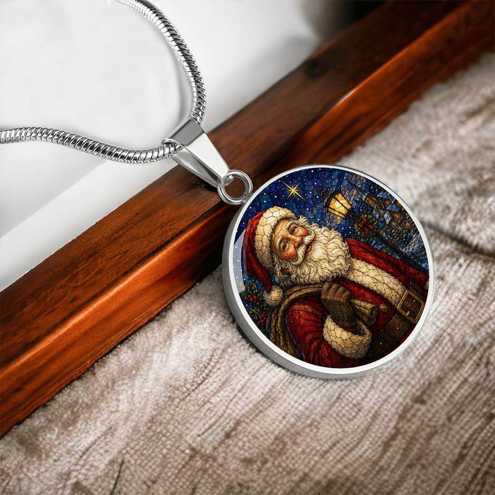 Personalized Santa Engraved Necklace