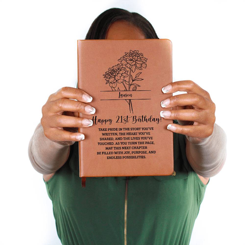 21st Birthday Birth Flower Journal