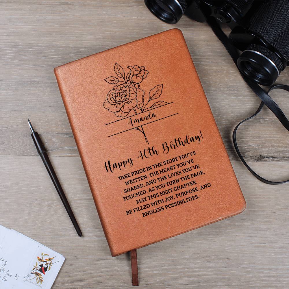 40th Birthday Birth Flower Journal