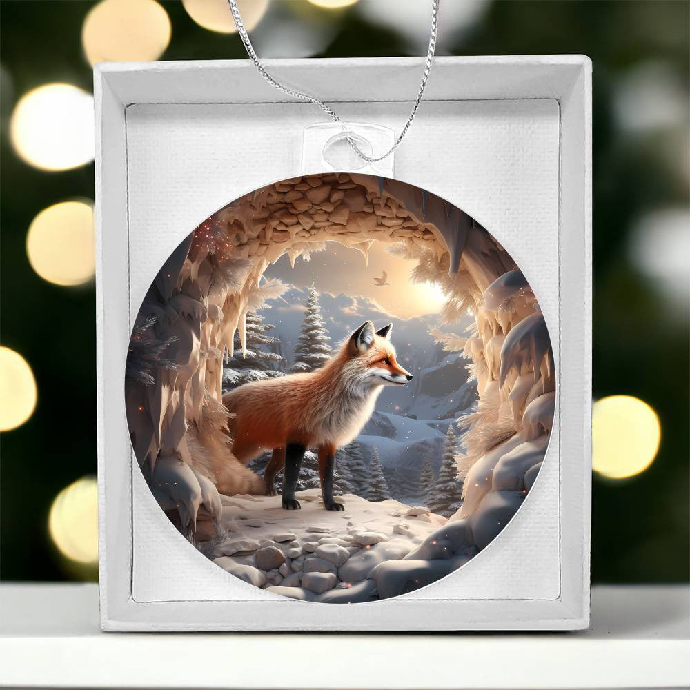 Fox Acrylic Christmas Ornament-[Heartfelt Family Gift]