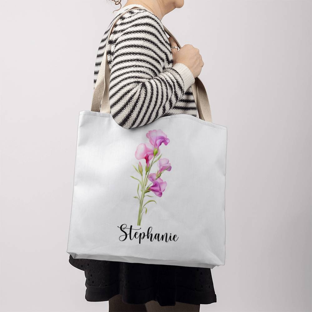 Birth flower Name Classic Tote Bag
