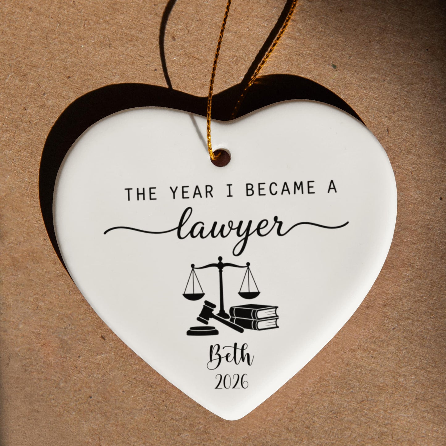 1st Christmas As A Lawyer Ornament