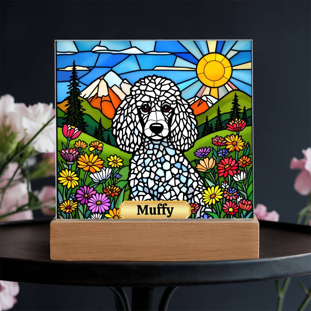 Poodle Lighted Plaque