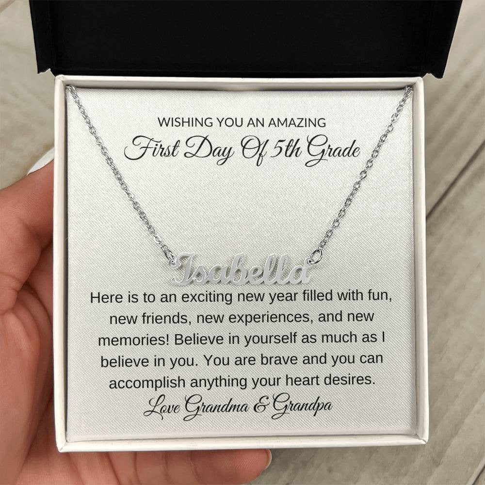 1st Day of School Necklace Gift-[Heartfelt Family Gift]