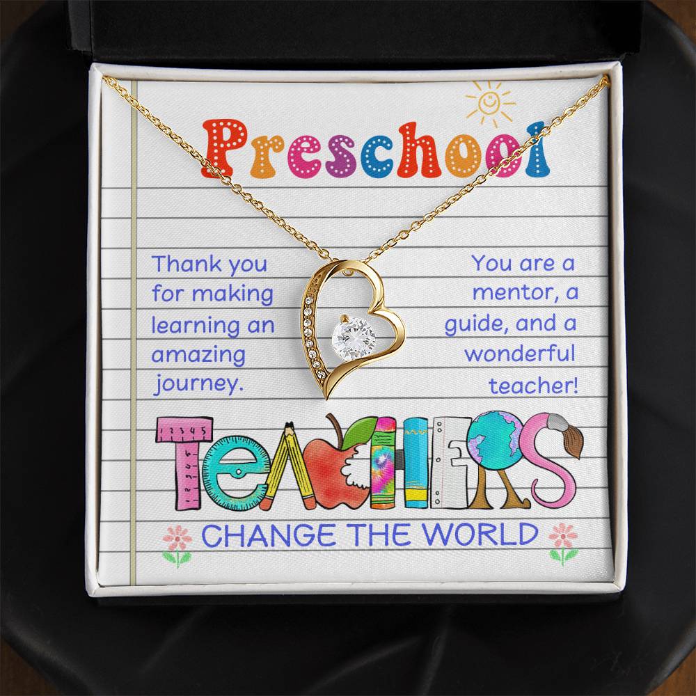 Teacher Thank You Necklace Gift