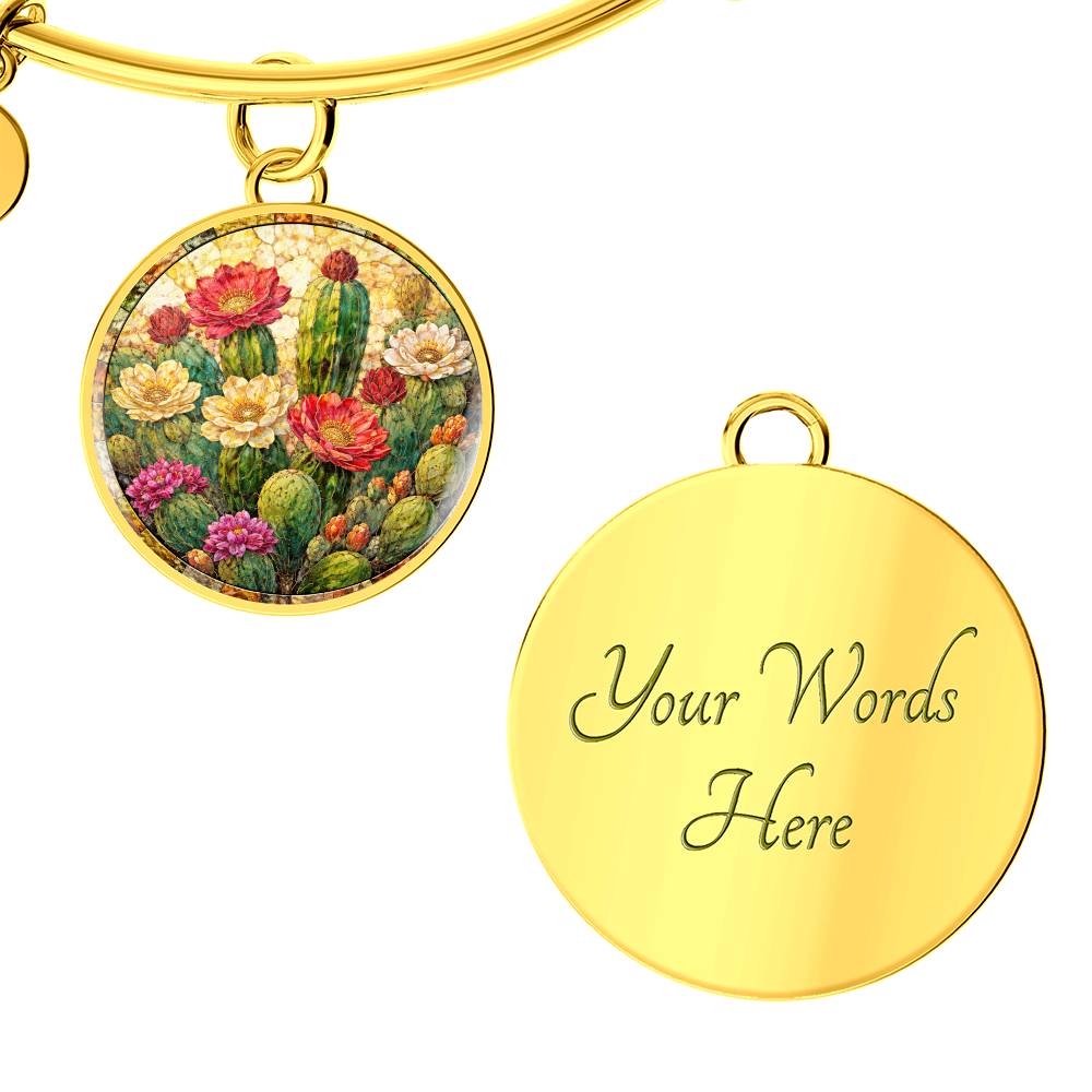 Cactus Personalized Engraved Necklace Bracelet or Keychain