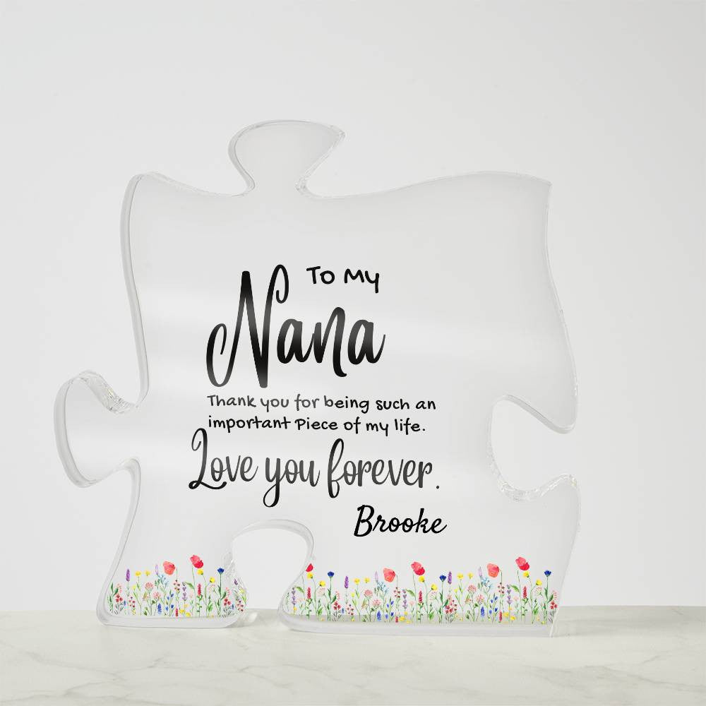 Nana Acrylic Puzzle Plaque-[Heartfelt Family Gift]