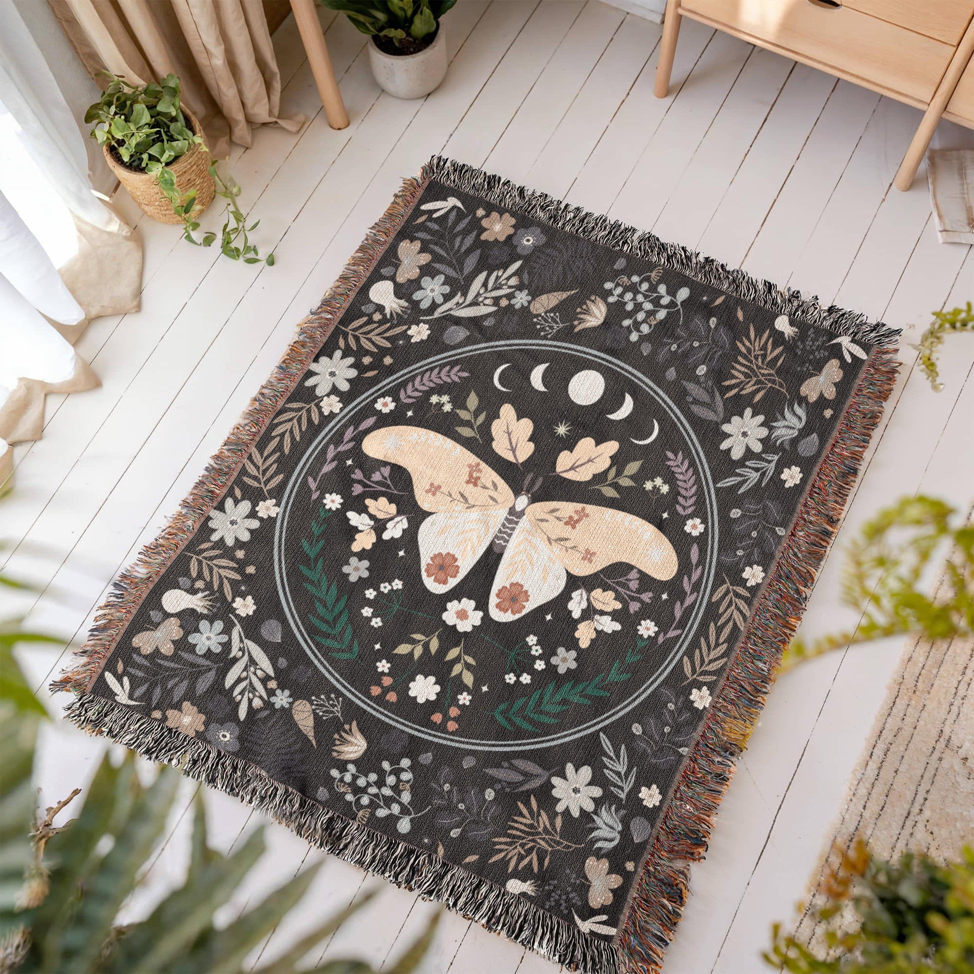 Butterfly Blanket Heirloom Woven Blanket 50x60-[Heartfelt Family Gift]