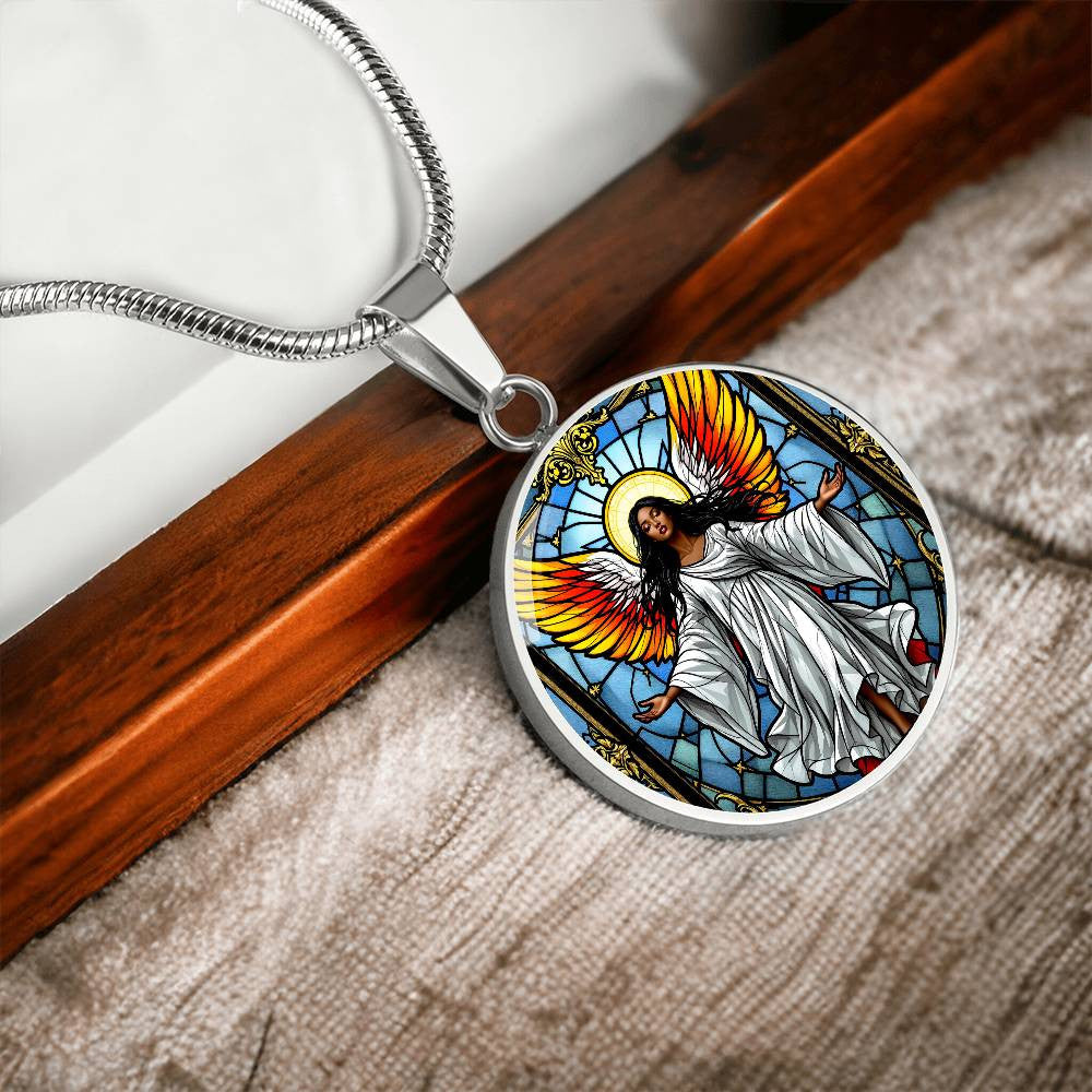 Guardian Angel Necklace with Engraving-[Heartfelt Family Gift]