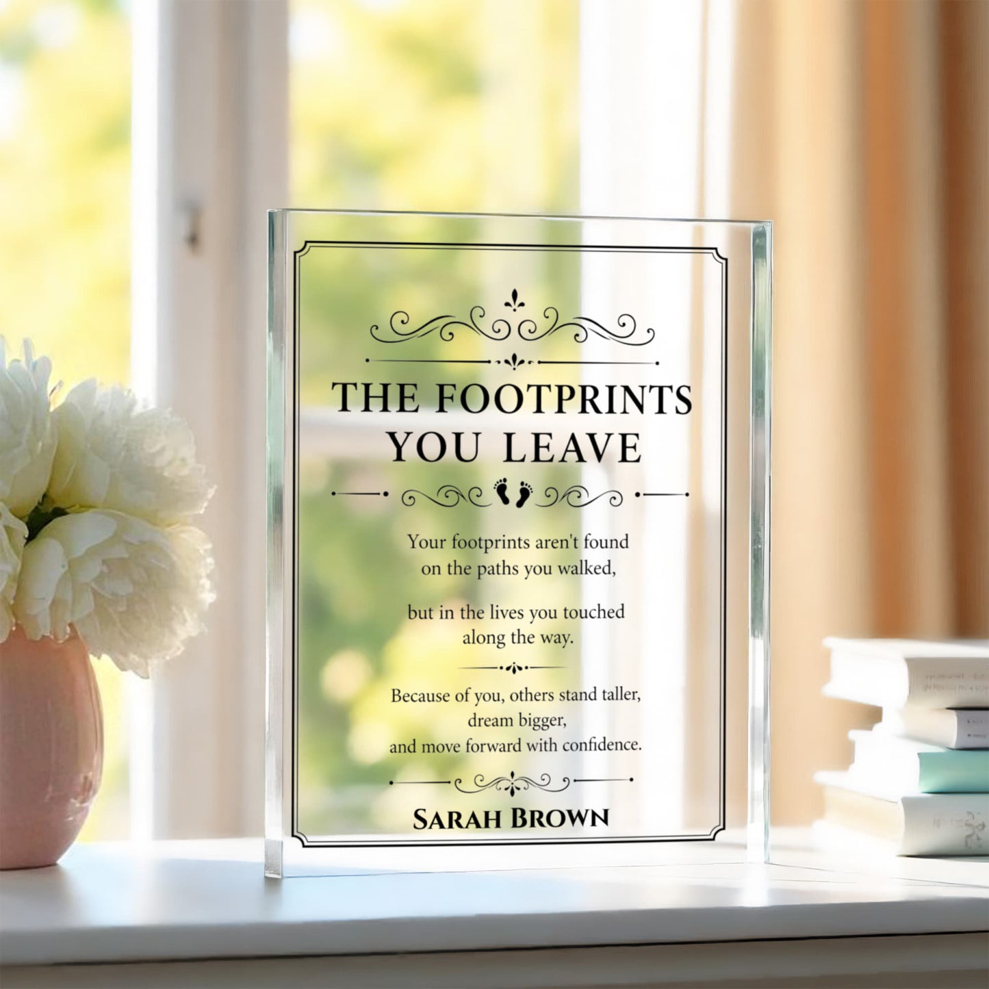 Inspirational Thank You Plaque Gift, Personalized Acrylic Block, Custom Gift for Anniversary Birthday
