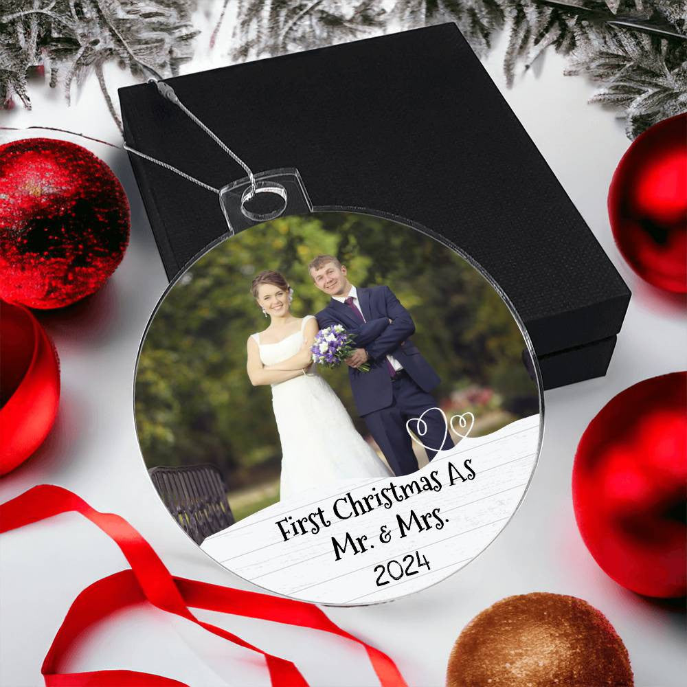 First Christmas as Mr Mrs Married Ornament-[Heartfelt Family Gift]