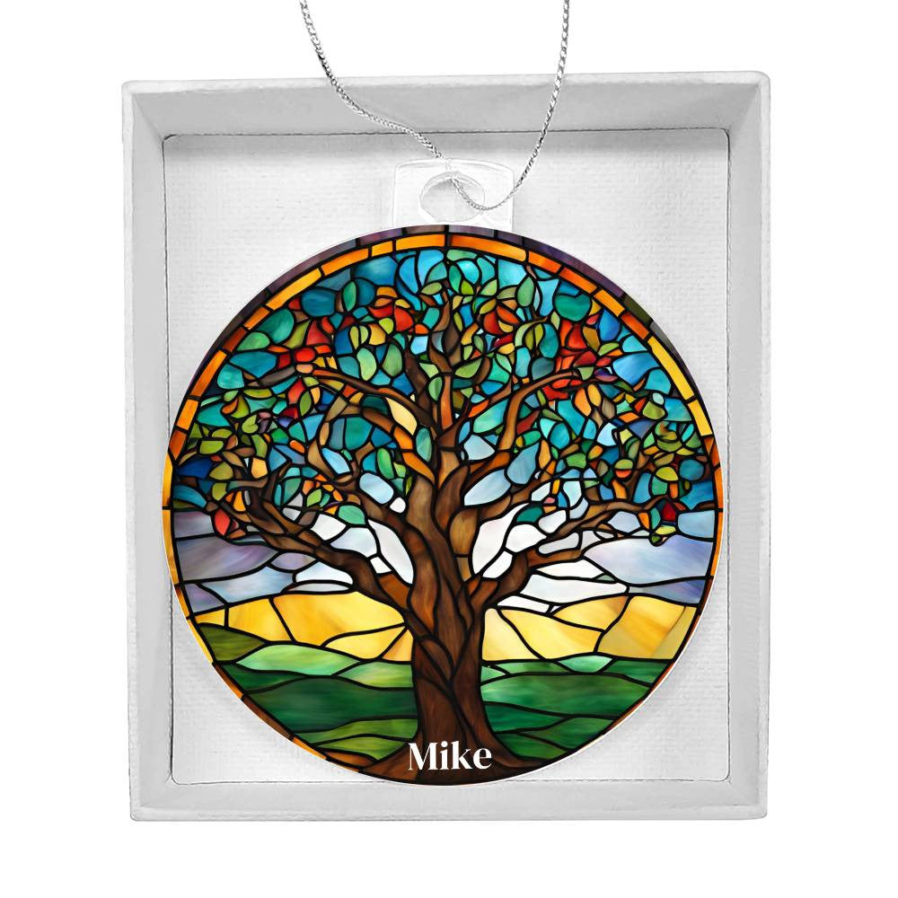 Tree of Life Stained Glass Ornament-[Heartfelt Family Gift]