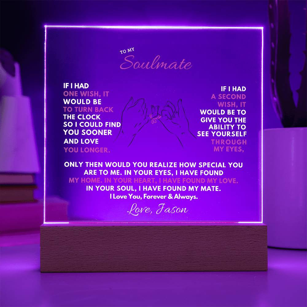 To My Soulmate Acrylic Plaque Gift-[Heartfelt Family Gift]