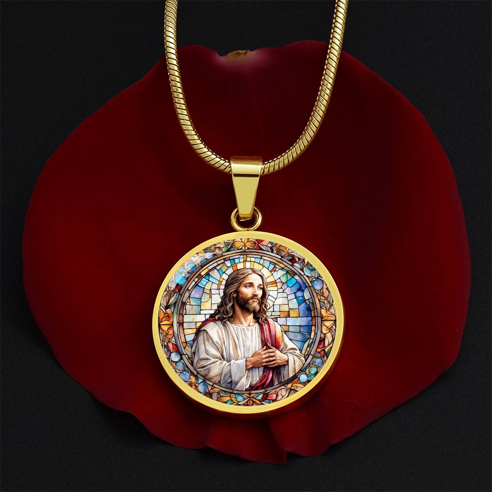 Jesus Pendant Necklace in Gold or silver