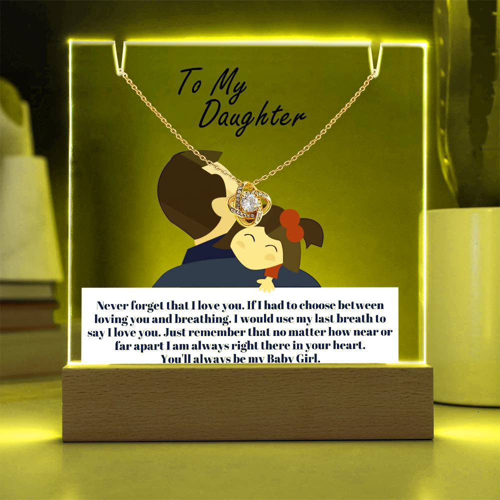 Dad Daughter Acrylic Necklace Gift Set-[Heartfelt Family Gift]