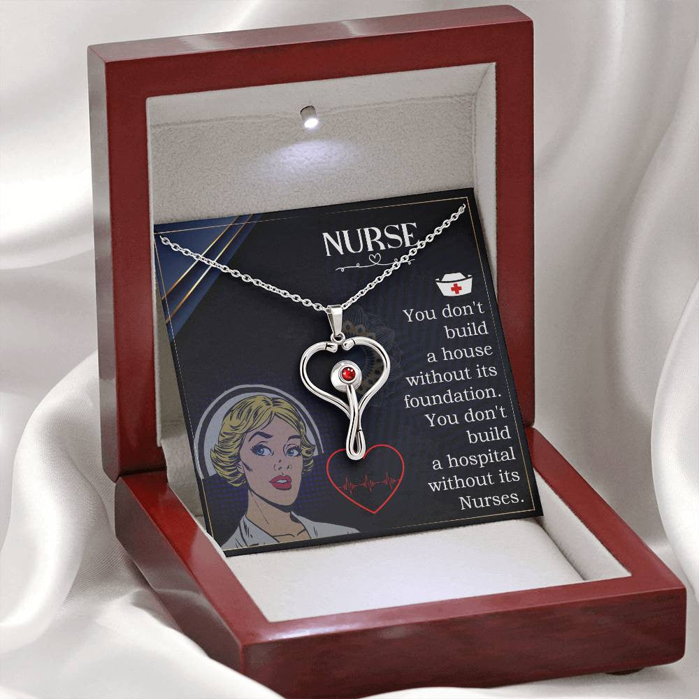 Nurse Appreciation Stethoscope Necklace Gift-[Heartfelt Family Gift]