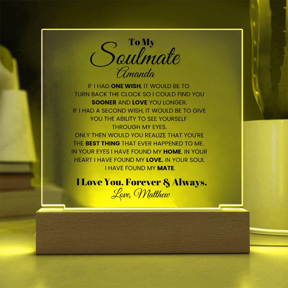 Personalized Soulmate Plaque-[Heartfelt Family Gift]