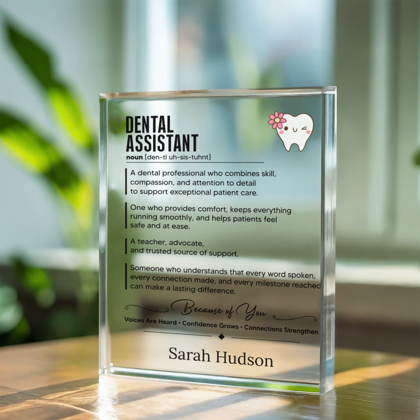 Dental Assistant Appreciation Plaque Gift