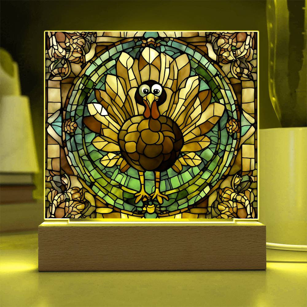 Thanksgiving turkey acrylic plaque-[Heartfelt Family Gift]